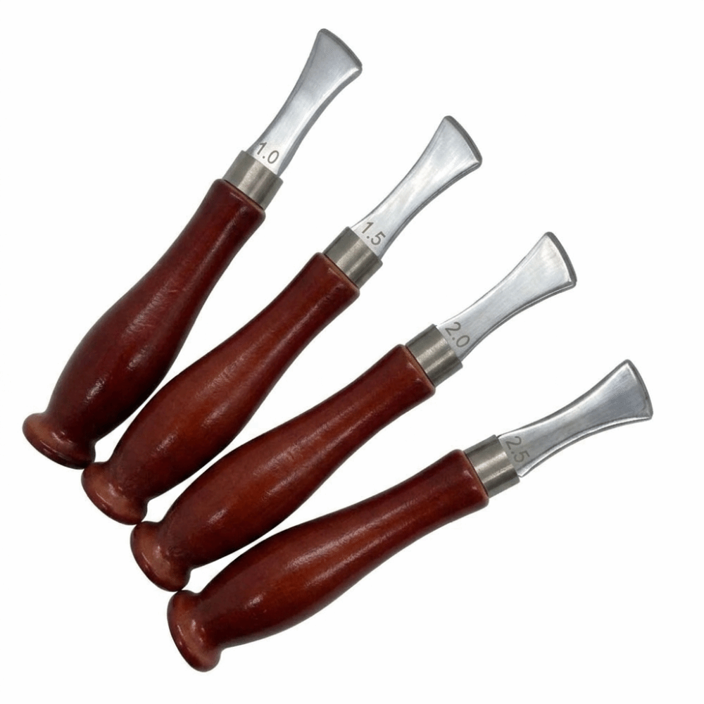 Leatherwork Edge Beveler - Conjunto de 4 Ferramentas de Precisão
