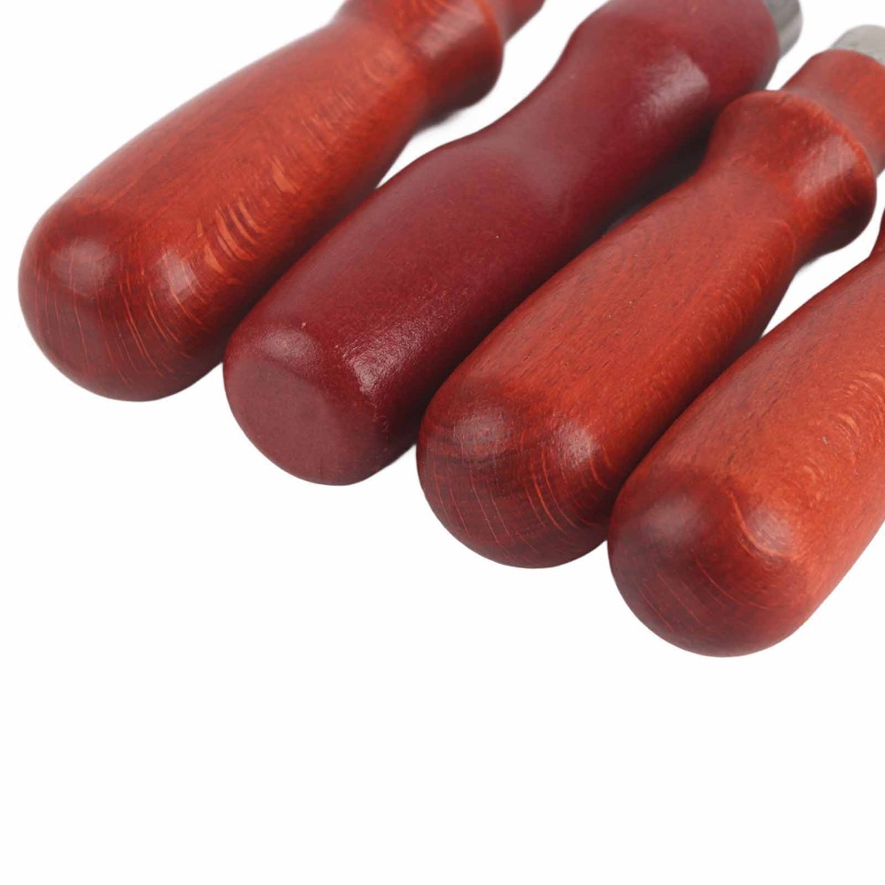 Leatherwork Edge Beveler - 4 Peças Ferramenta Artesanal para Chanfrar