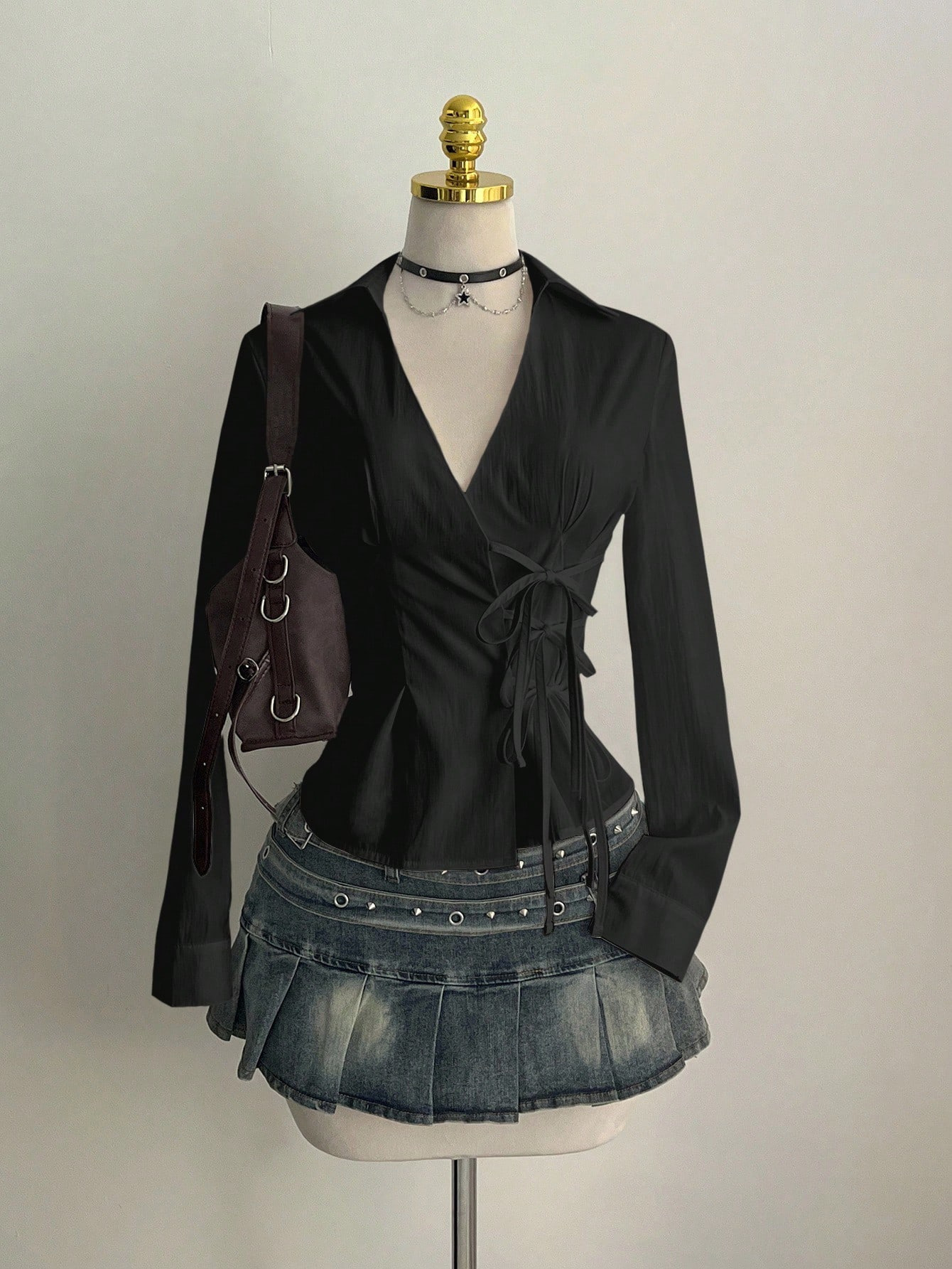 Unique Leather Work - Camisa Feminina Harajuku com Estilo Único,