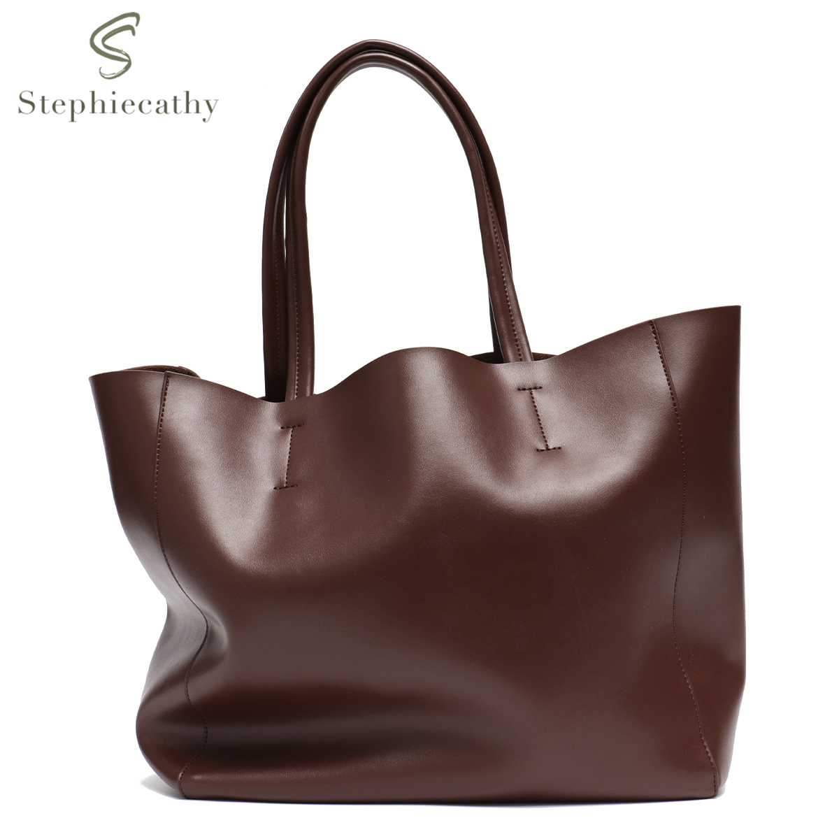 Leather Workshop - Grande capacidade bolsa para mulheres moda