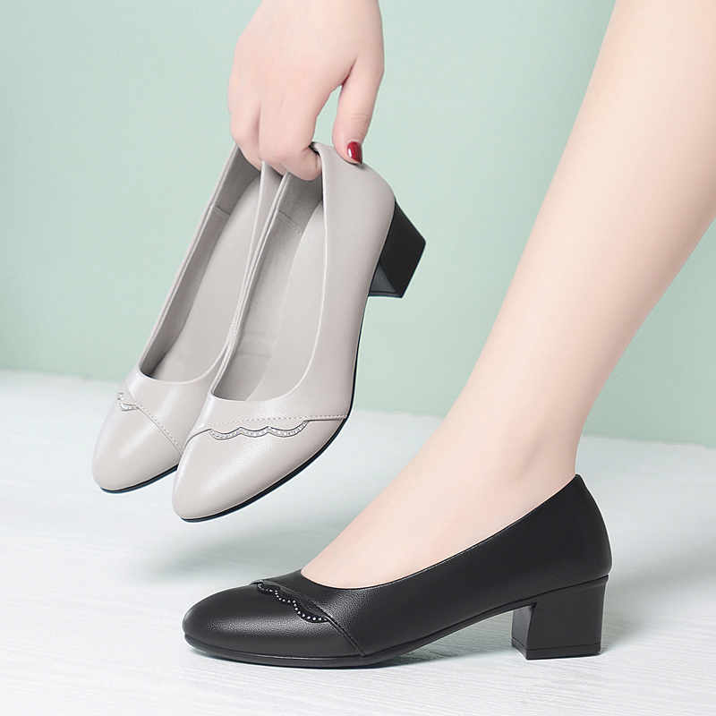 Leather Work Women Shoes - AIYUQI Sapatos femininos de couro genuíno,