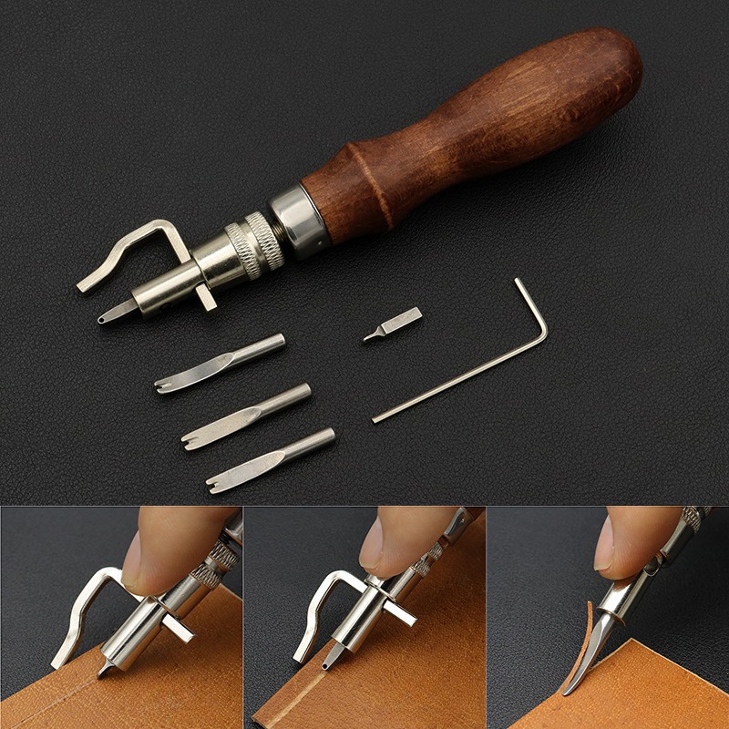 Leatherwork Edge Beveler - Kit de Ferramentas para Artesanato em