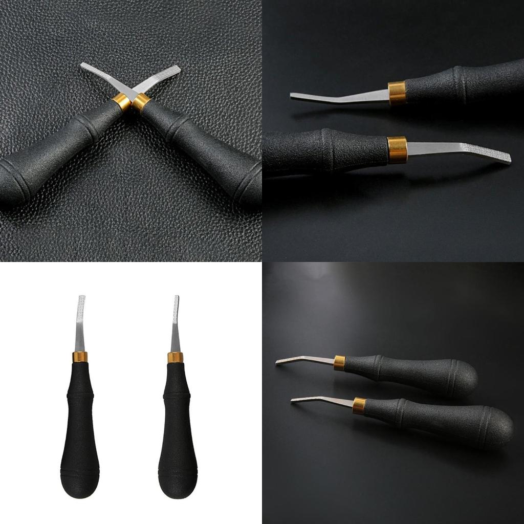 Leatherwork Edge Beveler - Ferramenta chanfro borda couro Aço inoxidável