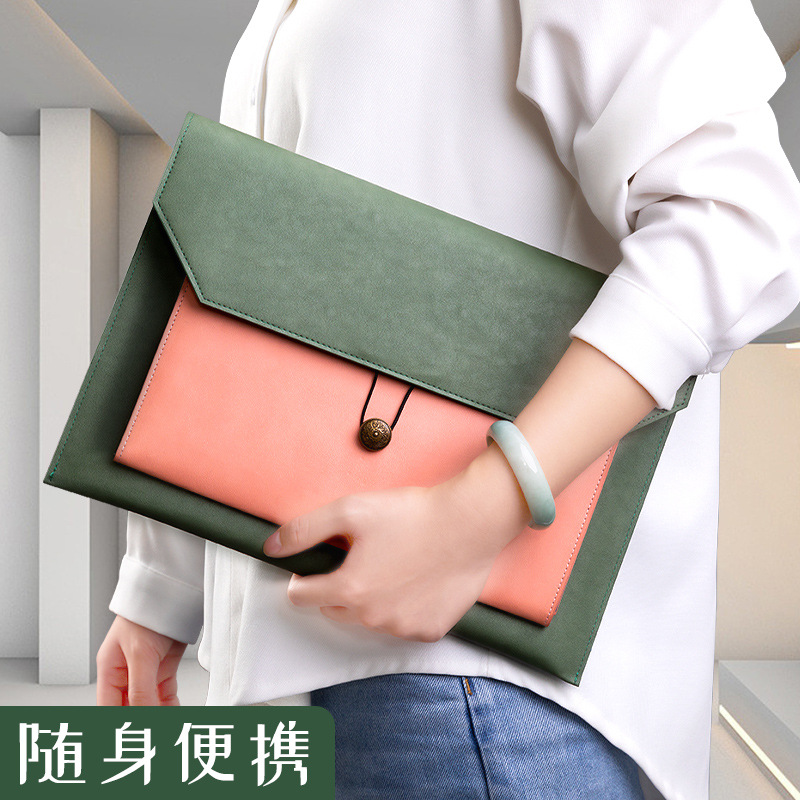 Bolsa de arquivo de couro A4 B - Leather Work Folder avaliação e preço