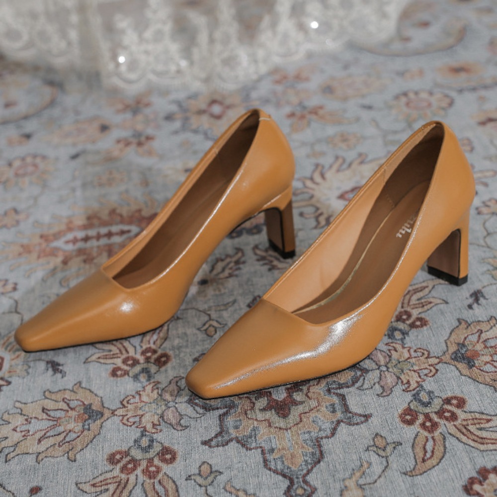 Salto alto feminino novo profi - Leather Work Women Shoes avaliação e preço