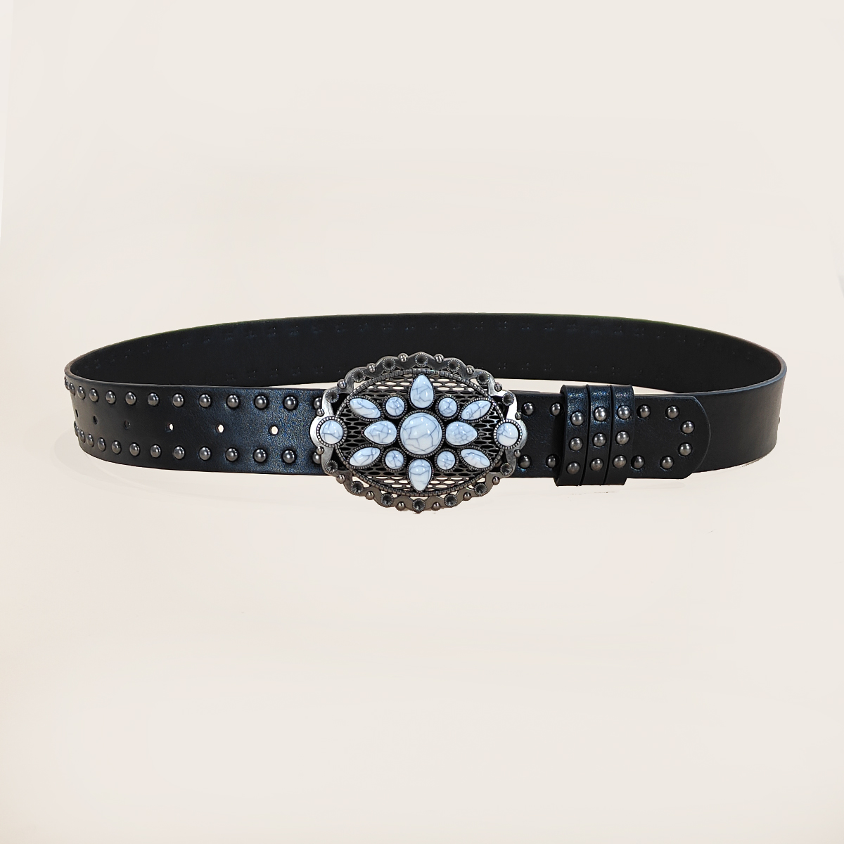 Cinto casual punk com rebites  - Leather Works Belt avaliação e preço