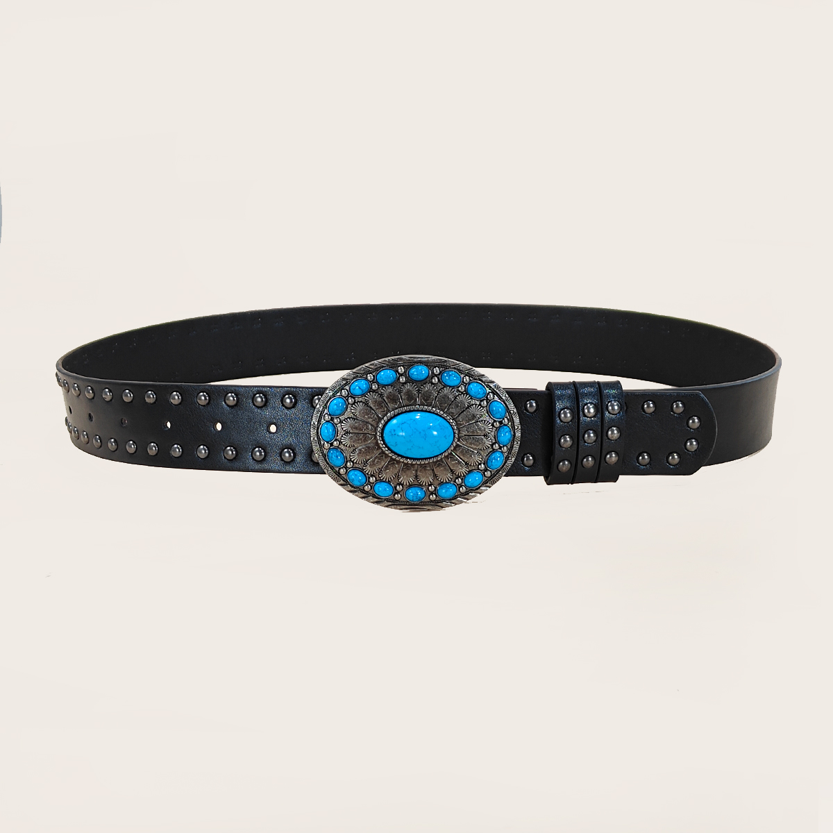 Cinto casual punk com rebites  - Leather Works Belt avaliação e preço