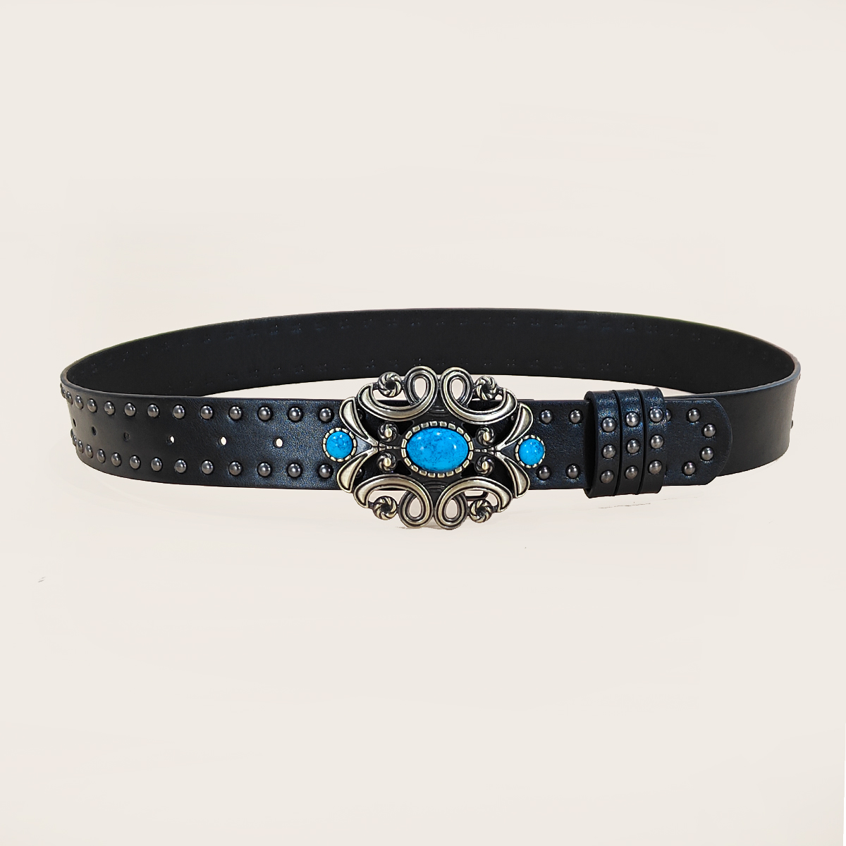 Cinto casual punk com rebites  - Leather Works Belt avaliação e preço