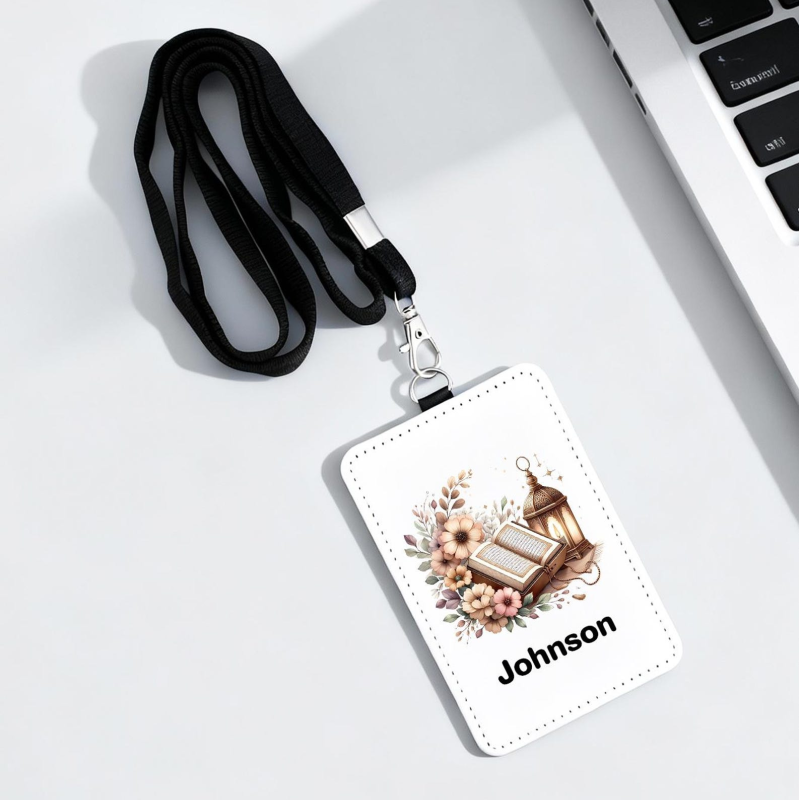 Porta-crachá personalizado par - Unique Leather Work avaliação e preço