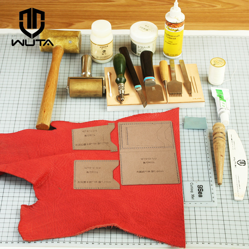 Wuta-Caso Cartão Mini com Mode - Leatherwork Tool Kit avaliação e preço
