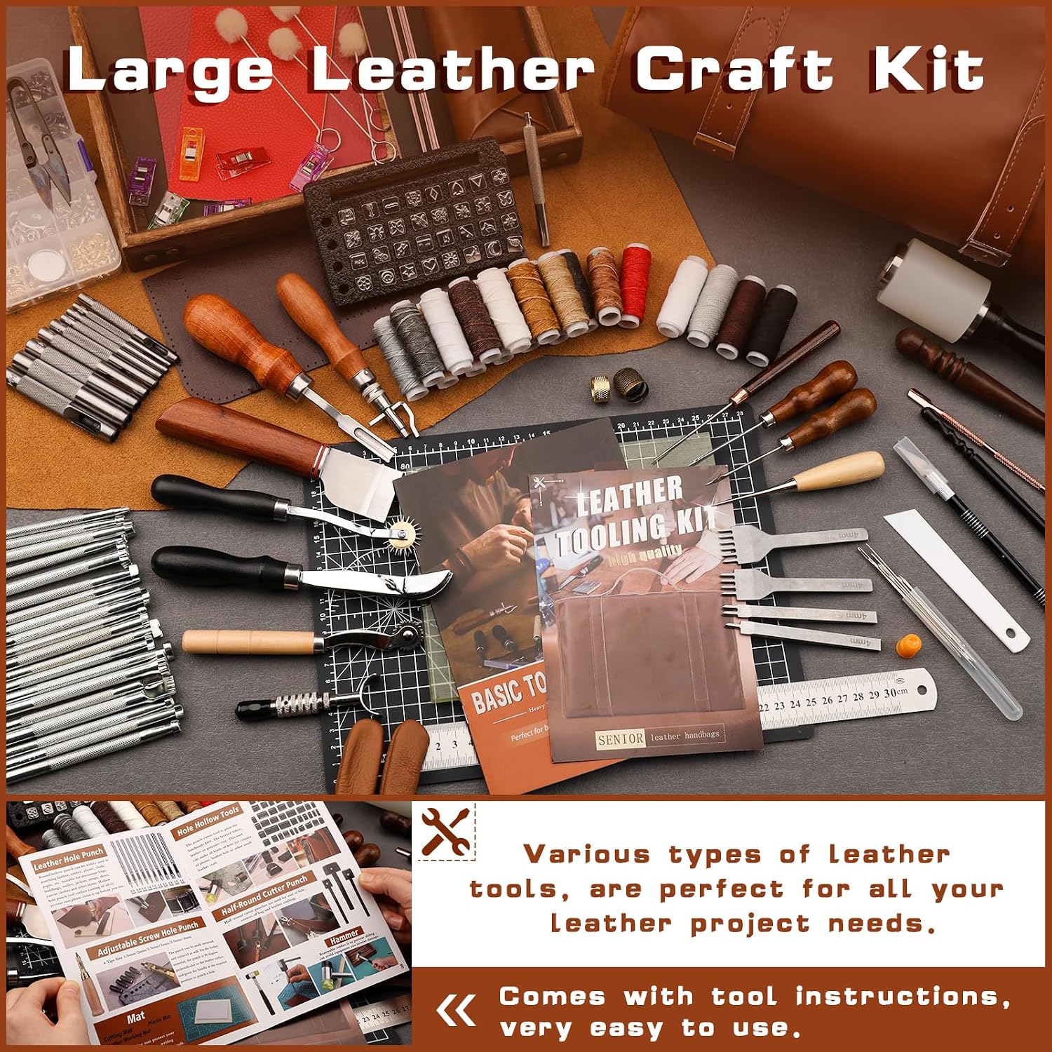 Kit de Ferramentas para Trabal - Leatherwork Tool Kit avaliação e preço