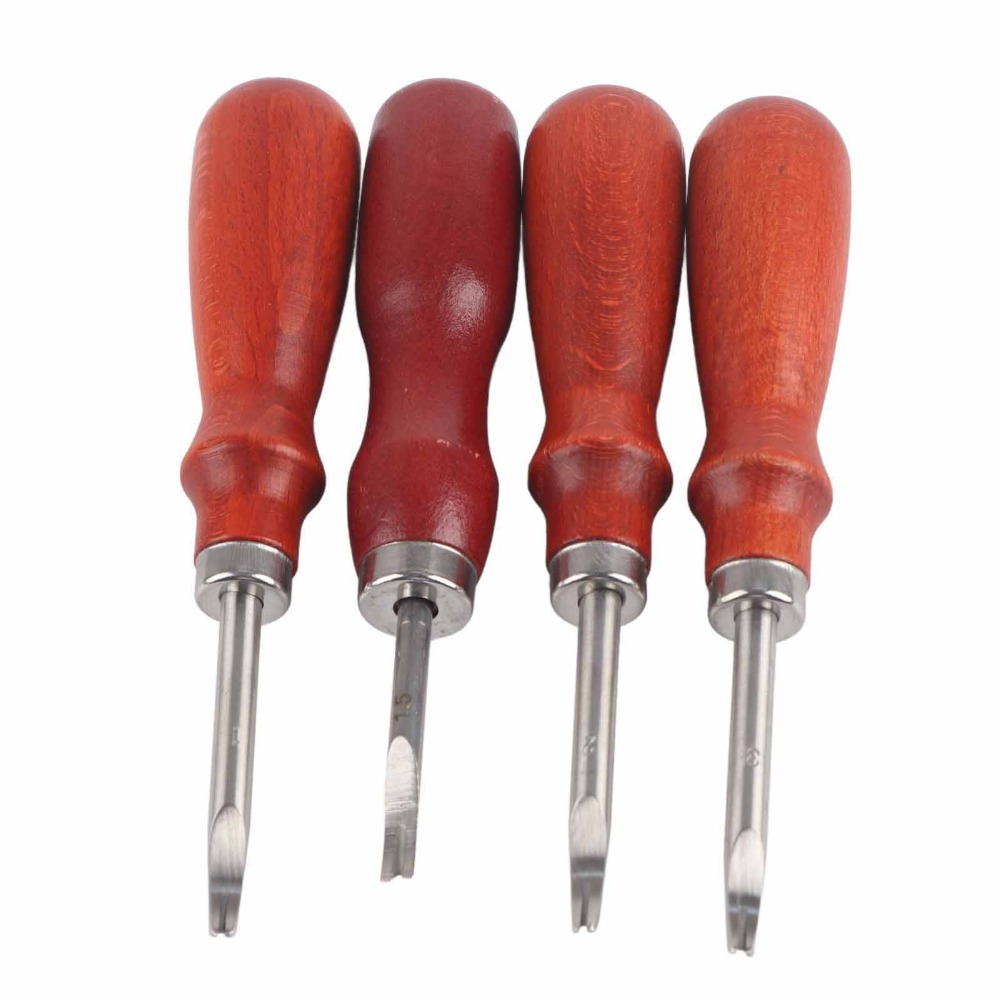 4 Peças Ferramenta Artesanal p - Leatherwork Edge Beveler avaliação e preço