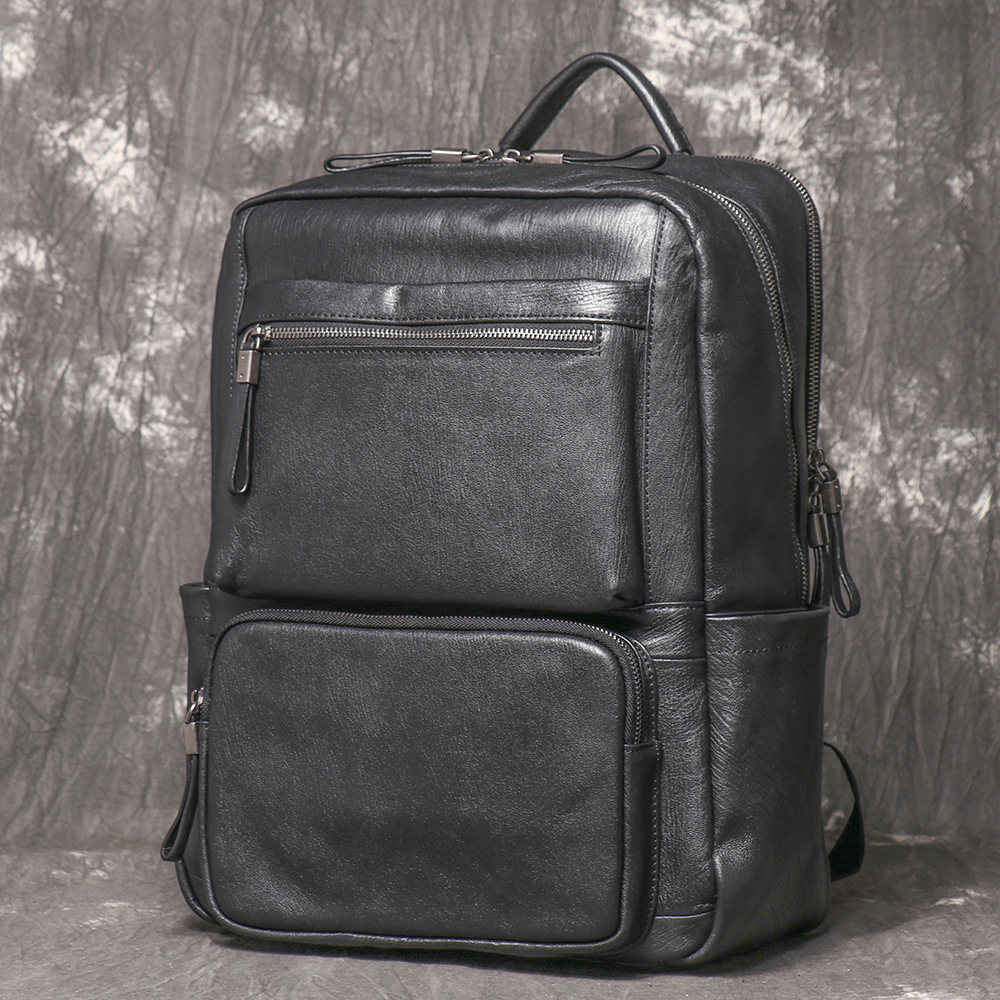 Mochila de Couro Genuíno Preto - Leather Work Rucksack Mens avaliação e preço