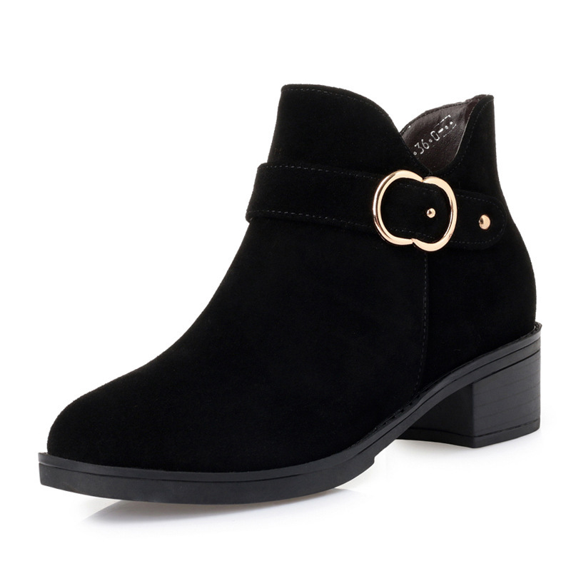 Botas de Tornozelo Confortávei - Leather Work Women Shoes avaliação e preço