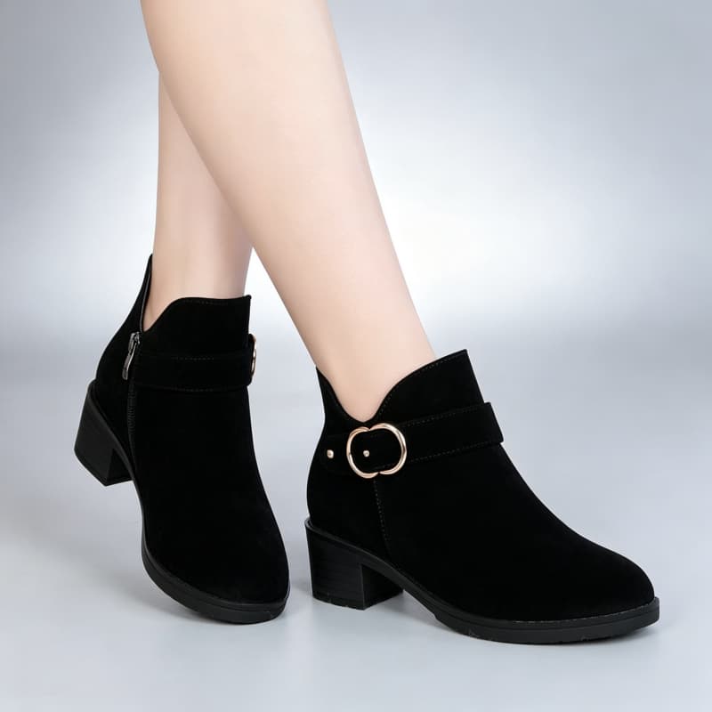 Botas de Tornozelo Confortávei - Leather Work Women Shoes avaliação e preço
