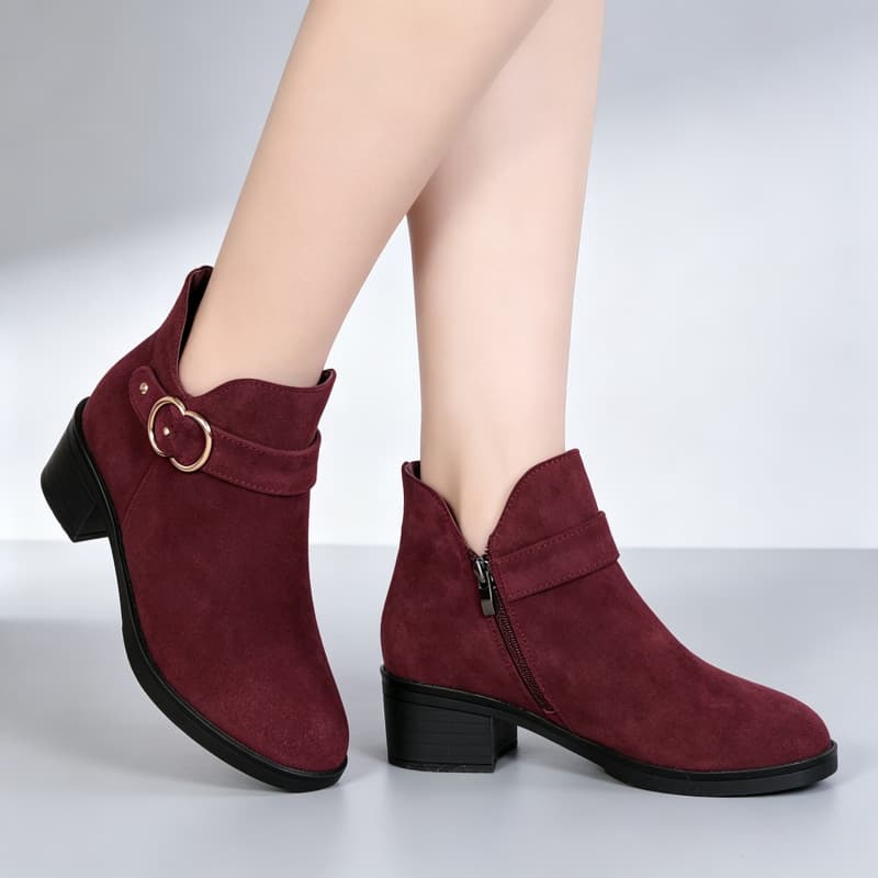 Botas de Tornozelo Confortávei - Leather Work Women Shoes avaliação e preço