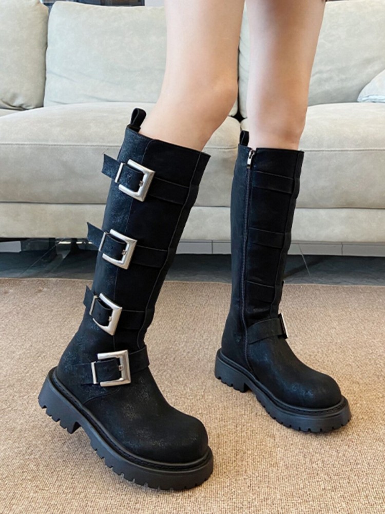 Botas Femininas de Cano Alto c - Leather Work Women Shoes avaliação e preço