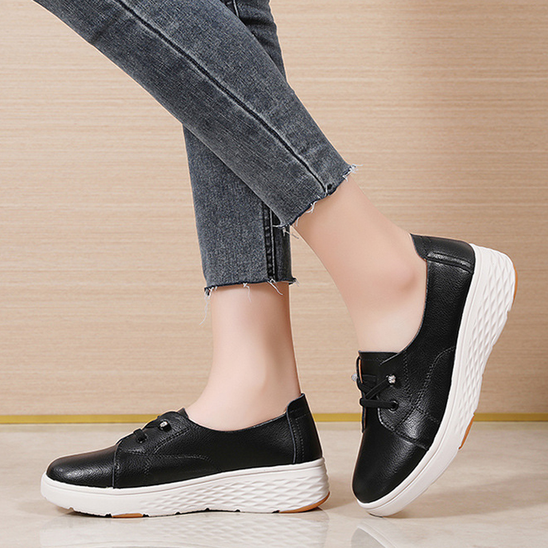 Sapatos femininos confortáveis - Leather Work Women Shoes avaliação e preço