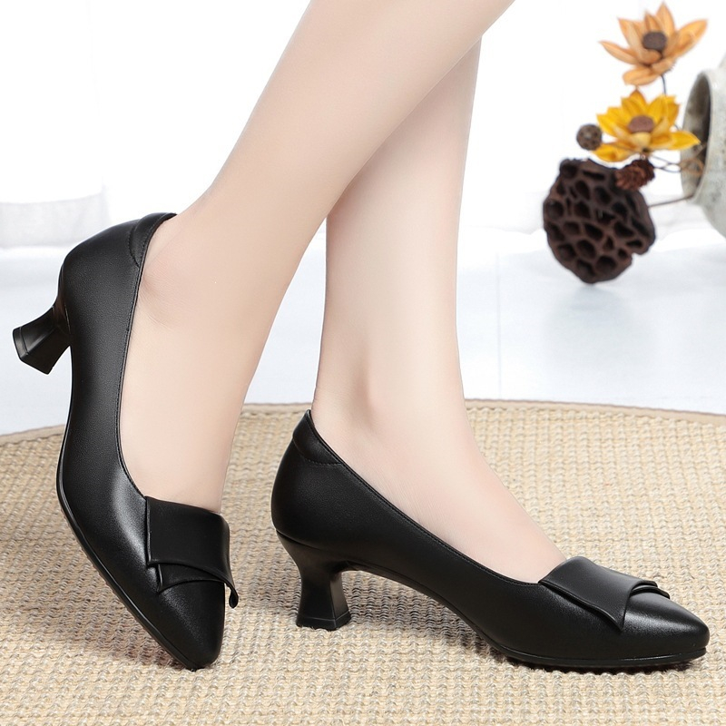 Sapatos Femininos de Couro Gen - Leather Work Women Shoes avaliação e preço