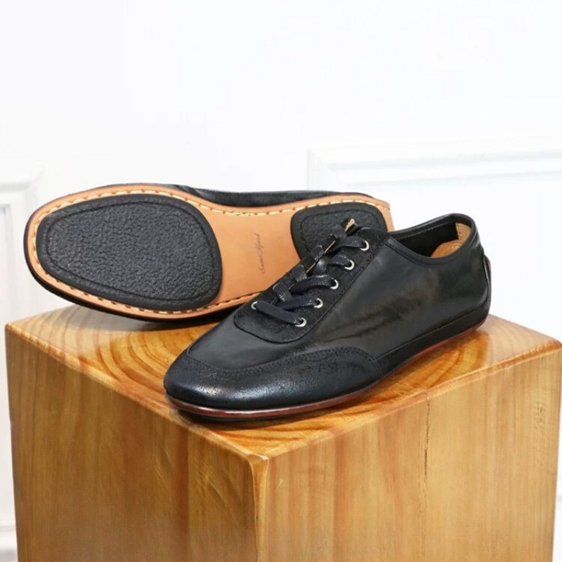 Tênis Casual Retrô de Couro Ge - Leatherwork Training avaliação e preço