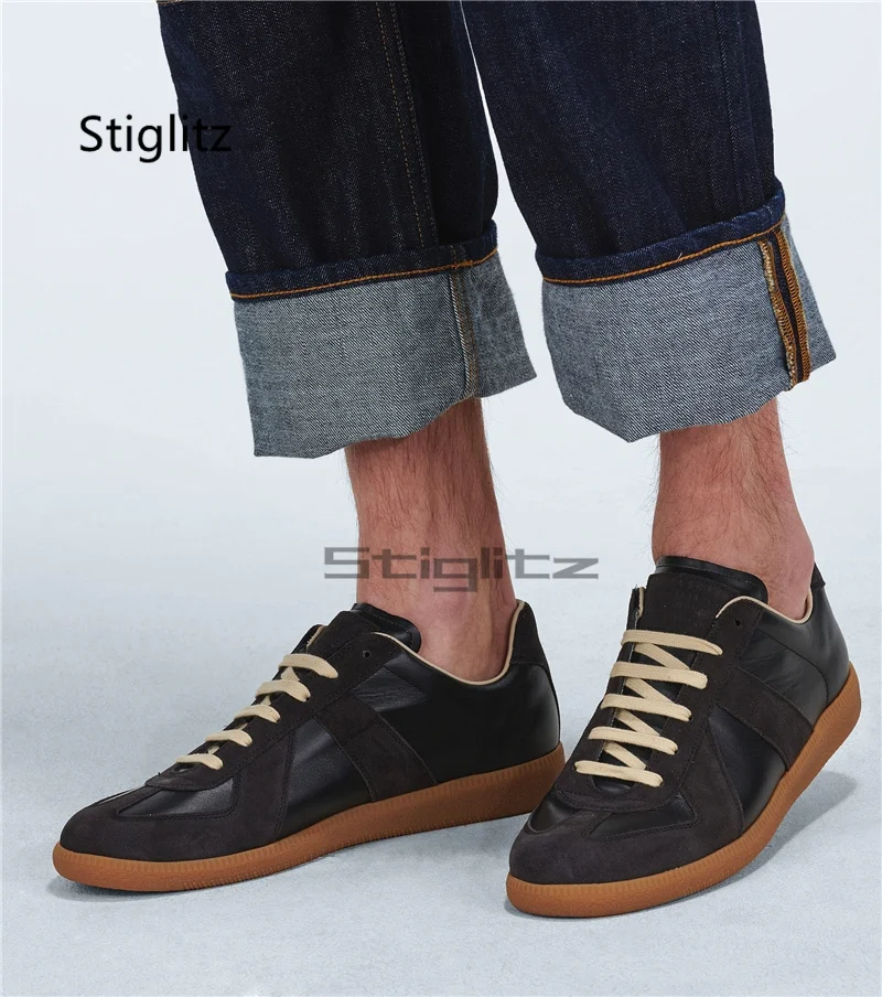Tênis Casuais Masculinos de Co - Leatherwork Training avaliação e preço
