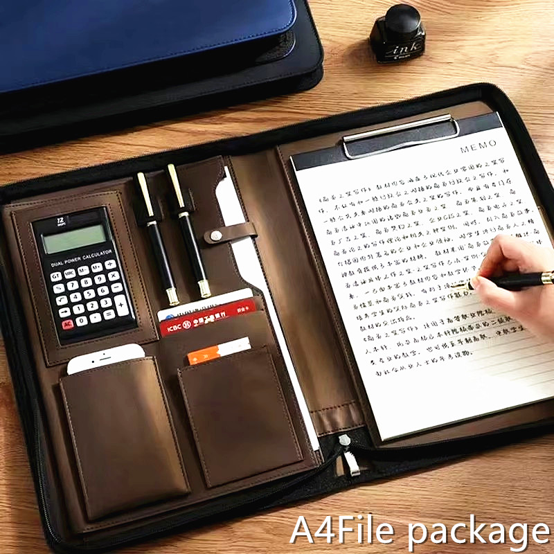 Portafólio de couro PU A4 Docu - Leather Work Folder avaliação e preço