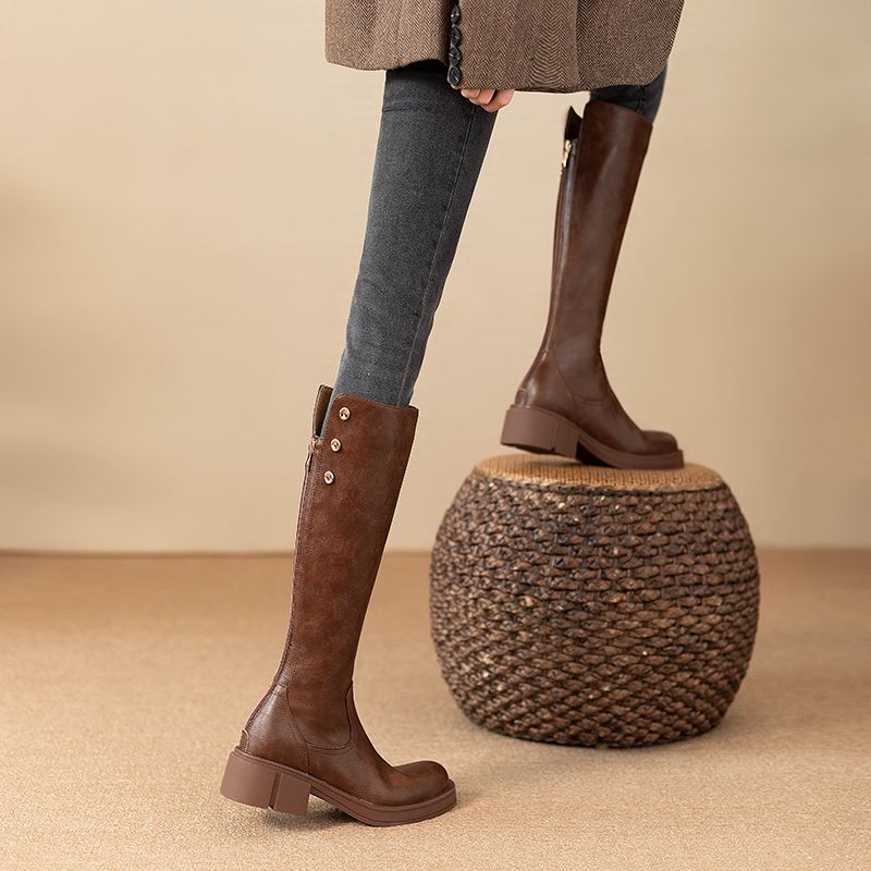 Outono inverno salto médio sen - Leather Work Women Shoes avaliação e preço